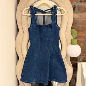 Abercrombie & Fitch Blue Denim Sleeveless Mini Dress